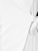 Load image into Gallery viewer, Women's White Mini Dress Wrap Tie Waist Half Sleeve Style
