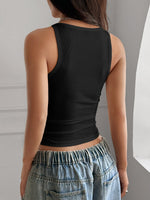 Load image into Gallery viewer, Women's Ribbed Tank Top Square Neck Cropped Style
