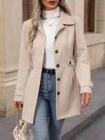 Load image into Gallery viewer, Women's Trench Coat Notch Collar Belted Waist Double Breasted Style
