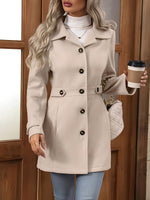 Load image into Gallery viewer, Women's Trench Coat Notch Collar Belted Waist Double Breasted Style
