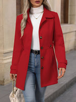 Load image into Gallery viewer, Women's Trench Coat Notch Collar Belted Waist Double Breasted Style
