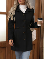 Load image into Gallery viewer, Women's Trench Coat Notch Collar Belted Waist Double Breasted Style
