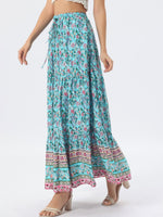 Load image into Gallery viewer, Women's Printed Maxi Skirt High Waist Side Slit Flowing
