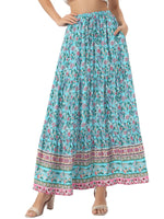 Load image into Gallery viewer, Women's Printed Maxi Skirt High Waist Side Slit Flowing
