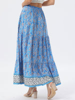 Load image into Gallery viewer, Women's Printed Maxi Skirt High Waist Side Slit Flowing
