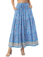 Load image into Gallery viewer, Women's Printed Maxi Skirt High Waist Side Slit Flowing
