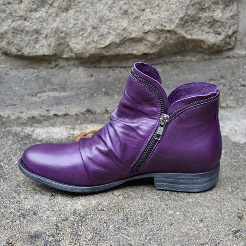 Women's Autumn Leather Ankle Boots