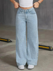 Women's Low Rise Boyfriend Jeans in Blue