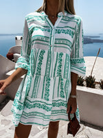 Load image into Gallery viewer, Women's Boho Mini Dress Tiered Flowy Tunic Style
