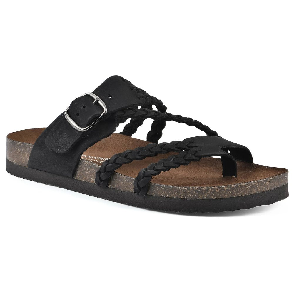 Women's Sandals Braided Strap Buckle Cork Footbed Style