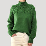 Load image into Gallery viewer, Women's Sweaters Cable Knit Turtleneck Pullover Relaxed Fit
