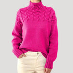 Load image into Gallery viewer, Women's Sweaters Cable Knit Turtleneck Pullover Relaxed Fit
