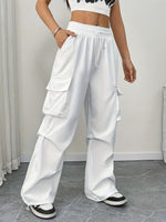 Load image into Gallery viewer, Women's Cargo Pants Drawstring Waist Wide Leg Pockets Streetwear Style
