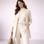 Women's Sweater Cardigan Set Wide Leg Pants Knit Lounge Style