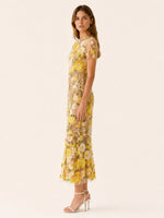 Load image into Gallery viewer, Women's Wedding Guest Dress Round Neck Short Sleeve Floral Midi Formal Style
