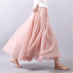Load image into Gallery viewer, Women's Maxi Skirt High Waist Flowing a Line Casual Bohemian Style

