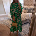 Load image into Gallery viewer, Women's Printed Skirt Set Round Neck Kimono Sleeve Relaxed Two Piece Style
