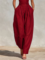 Load image into Gallery viewer, Women's Jumpsuit Deep V Neck Sleeveless Wide Leg Relaxed Formal Style
