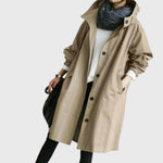 Load image into Gallery viewer, Women's Trench Coat Waterproof Hooded Relaxed Fit
