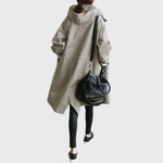 Load image into Gallery viewer, Women's Trench Coat Waterproof Hooded Relaxed Fit
