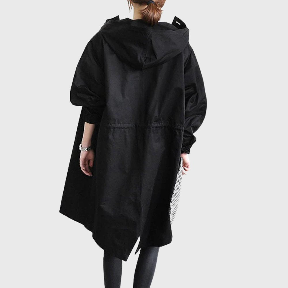 Women's Trench Coat Waterproof Hooded Relaxed Fit