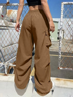 Load image into Gallery viewer, Effortless Cargo Pants for Women with Elastic Waist Wide Leg Pockets Casual Streetwear Style
