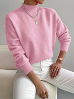 Load image into Gallery viewer, Women's Sweaters Mock Turtleneck Relaxed Fit Long Sleeve
