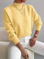 Load image into Gallery viewer, Women's Sweaters Mock Turtleneck Relaxed Fit Long Sleeve

