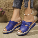 Load image into Gallery viewer, Comfortable Platform Sandals for Women with Open Toe Wedge Hook Loop Strap
