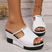 Women's Wedge Sandals Cutout Strap Platform Open Toe Style
