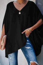 Load image into Gallery viewer, Women's Tunics Batwing Sleeves V-Neckline Oversized Relaxed Fit
