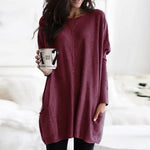 Load image into Gallery viewer, Effortless Tunics for Women with Oversized Long Sleeve Pocket Style
