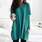 Load image into Gallery viewer, Effortless Tunics for Women with Oversized Long Sleeve Pocket Style
