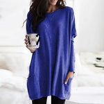 Load image into Gallery viewer, Effortless Tunics for Women with Oversized Long Sleeve Pocket Style
