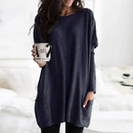 Load image into Gallery viewer, Effortless Tunics for Women with Oversized Long Sleeve Pocket Style
