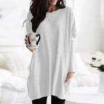 Load image into Gallery viewer, Effortless Tunics for Women with Oversized Long Sleeve Pocket Style
