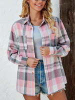 Load image into Gallery viewer, Women's Plaid Flannel Cardigan Sweater Open Front Oversized Long Sleeve Shirt

