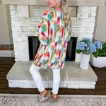 Load image into Gallery viewer, Women's Colorful Tunics Oversized V-Neck Abstract Print Boho Style
