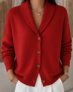 Load image into Gallery viewer, Women's Cardigan Sweater Polo Collar Button Front Knit Style

