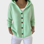 Load image into Gallery viewer, Women's Cardigan Sweater Hooded Button-Front Knit Relaxed Fit
