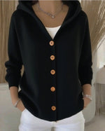 Load image into Gallery viewer, Women's Cardigan Sweater Hooded Button-Front Knit Relaxed Fit

