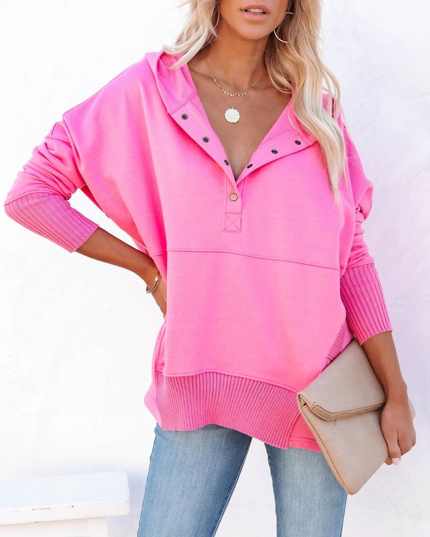Women's Hoodies Relaxed Tunic Length Drawstring Pullover Sweatshirt Style