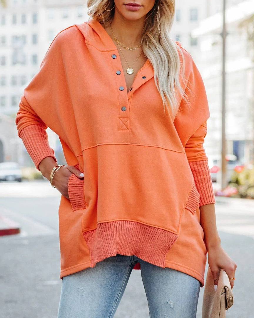 Women's Hoodies Relaxed Tunic Length Drawstring Pullover Sweatshirt Style