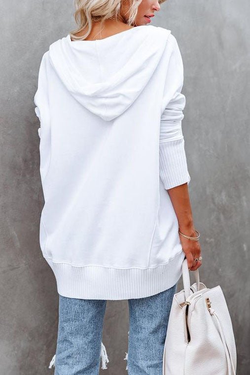 Women's Hoodies Relaxed Tunic Length Drawstring Pullover Sweatshirt Style
