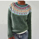 Load image into Gallery viewer, Women's Sweaters Retro Striped Relaxed Fit Boat Neckline
