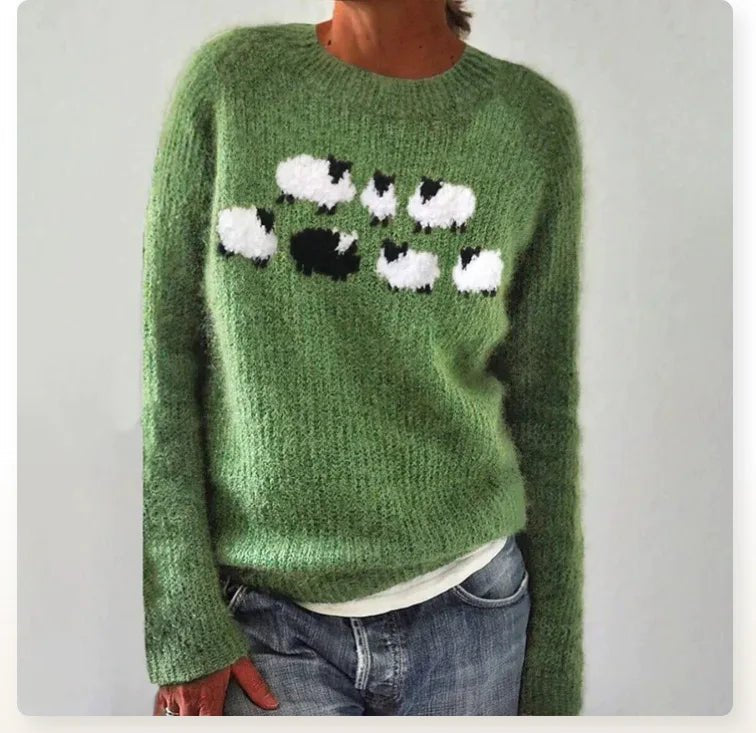 Women's Sweaters Retro Striped Relaxed Fit Boat Neckline