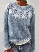 Load image into Gallery viewer, Women's Sweaters Retro Striped Relaxed Fit Boat Neckline
