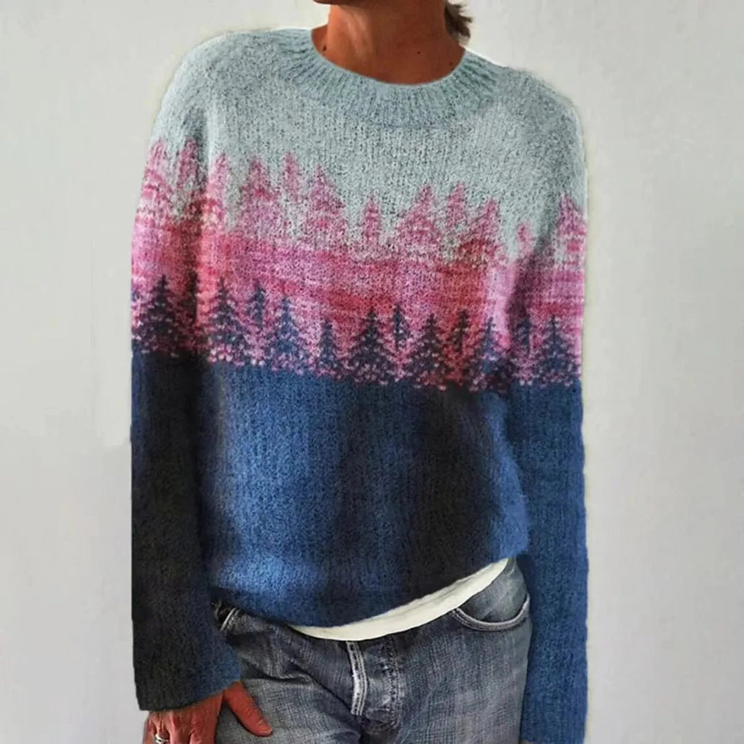 Women's Sweaters Retro Striped Relaxed Fit Boat Neckline