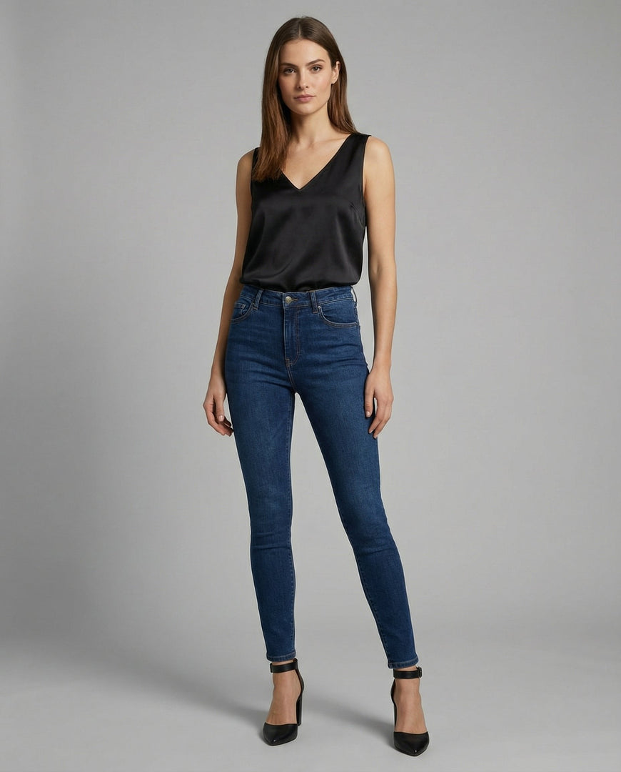 Women's Blouses V Neck Sleeveless Relaxed Flowing Tank Style