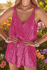 Load image into Gallery viewer, Women's Sequin Dress V-Neckline Cocktail Party Mini Style
